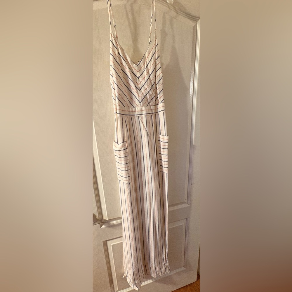 Monteau Cream and Red Sleeveless Sundress